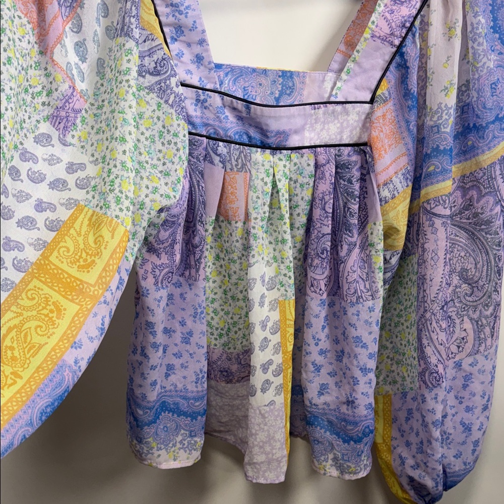 ASOS Multicolor Patchwork Blouse - Picture 7 of 10